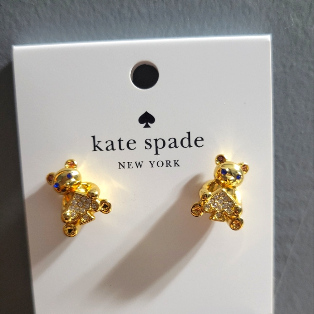 Kate spade OH what fun bear charm earrings.
